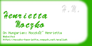 henrietta moczko business card